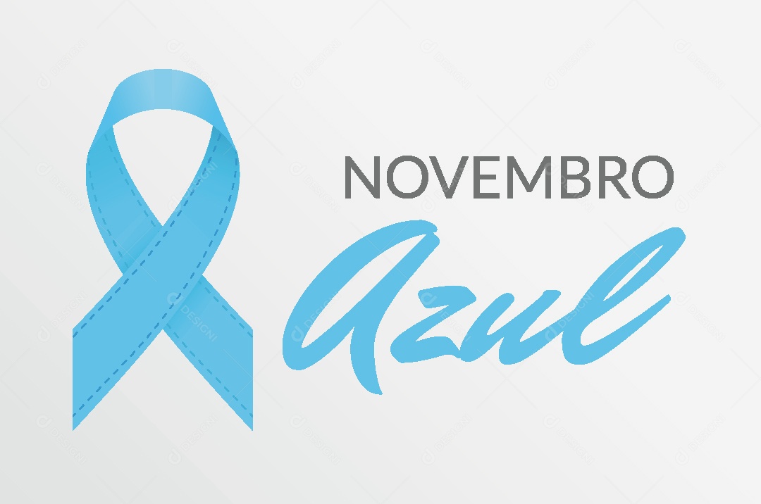 Novembro Azul Mês Prevenção Para Câncer Vetor EPS Editável