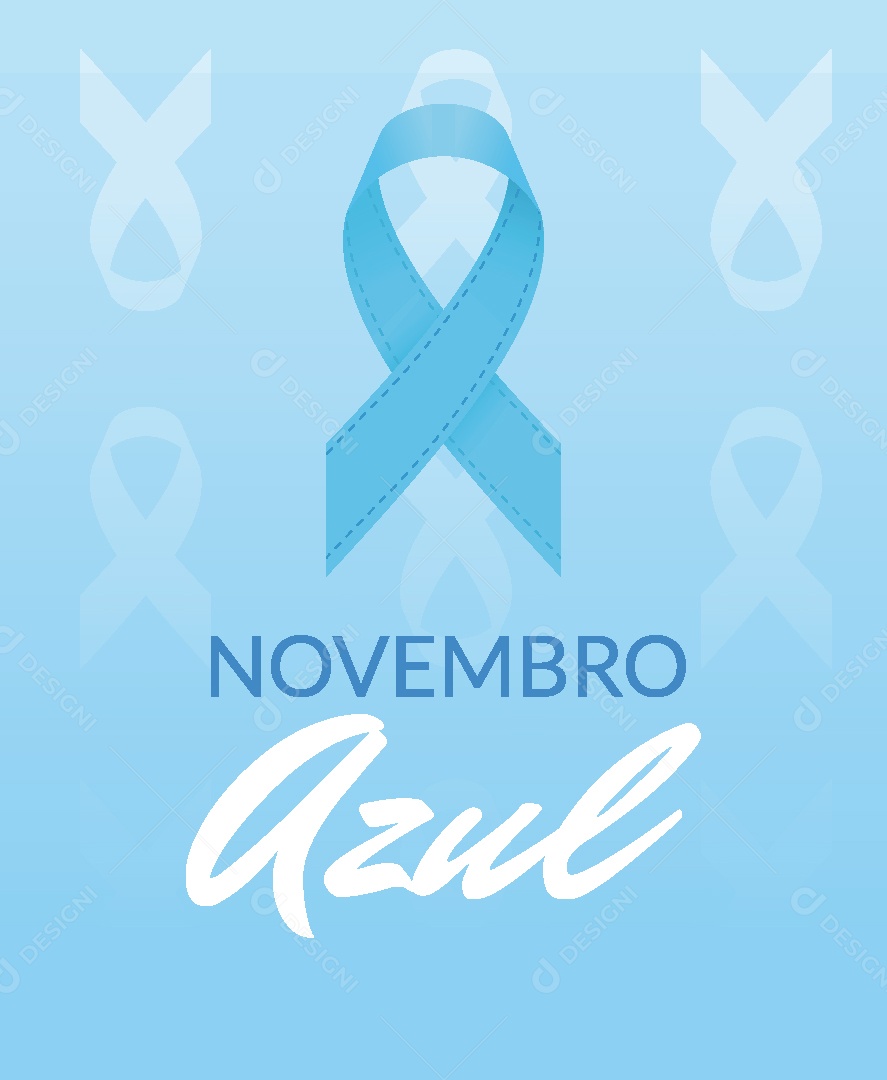 Novembro Azul Mês Prevenção Para Câncer Vetor EPS Editável