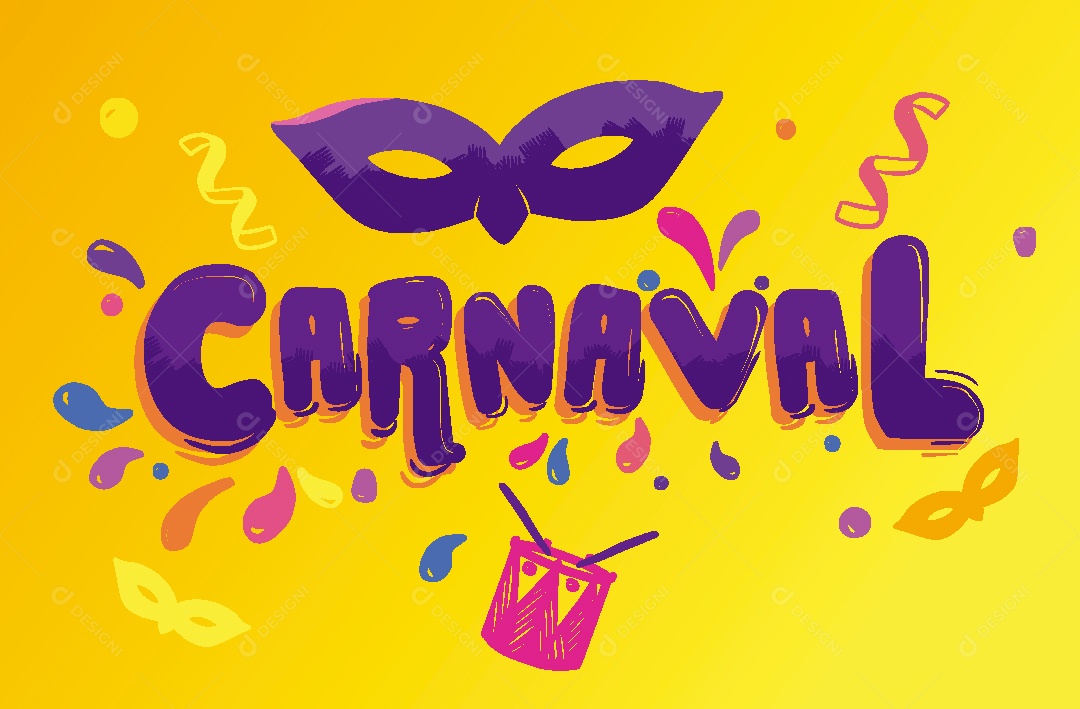 Festa de Carnaval Ilustração Vetor EPS
