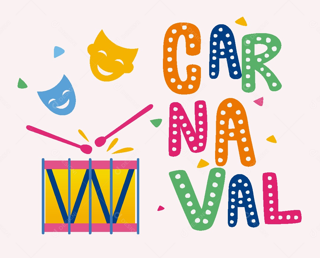 Festa de Carnaval Ilustração Vetor EPS