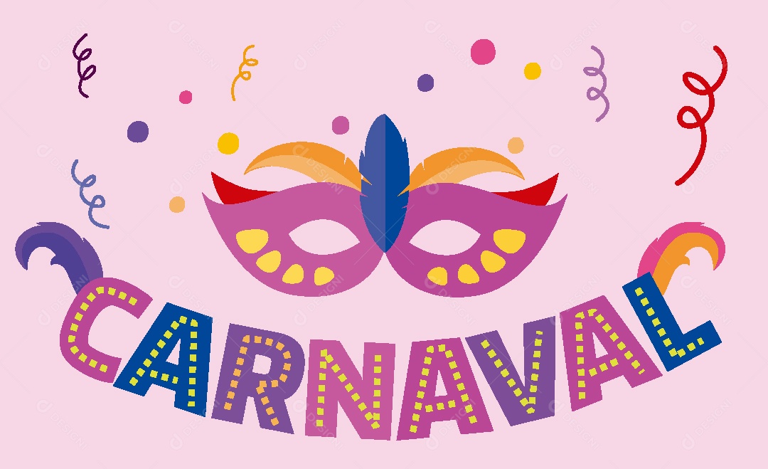 Festa de Carnaval Ilustração Vetor EPS