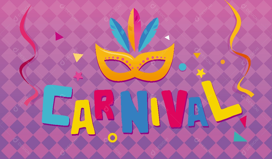 Festa de Carnaval Ilustração Vetor EPS