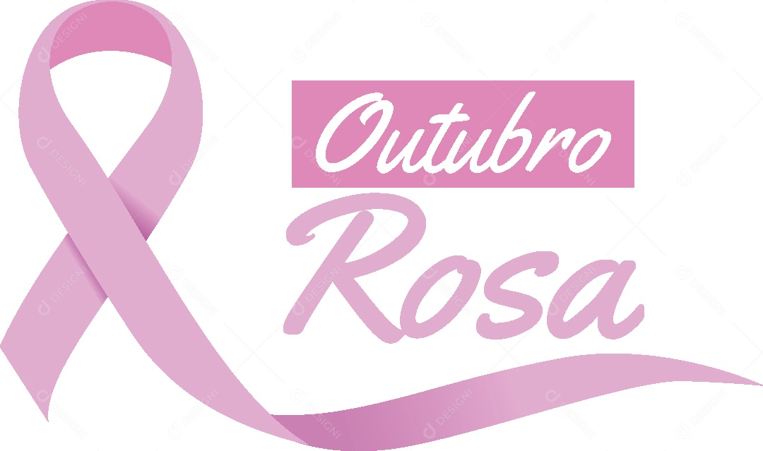 Outubro Rosa Campanha Contra Câncer de Mama Vetor EPS