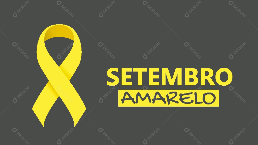 Setembro Amarelo Prevenção Contra o Suicídio Vetor EPS