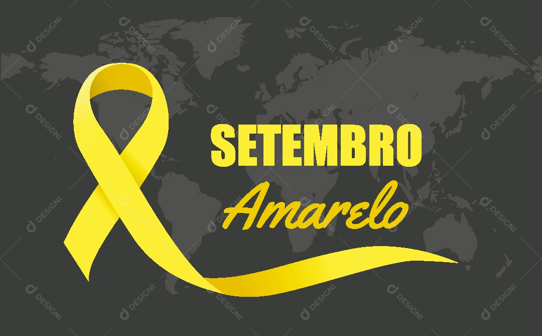 Setembro Amarelo Prevenção Contra o Suicídio Vetor EPS