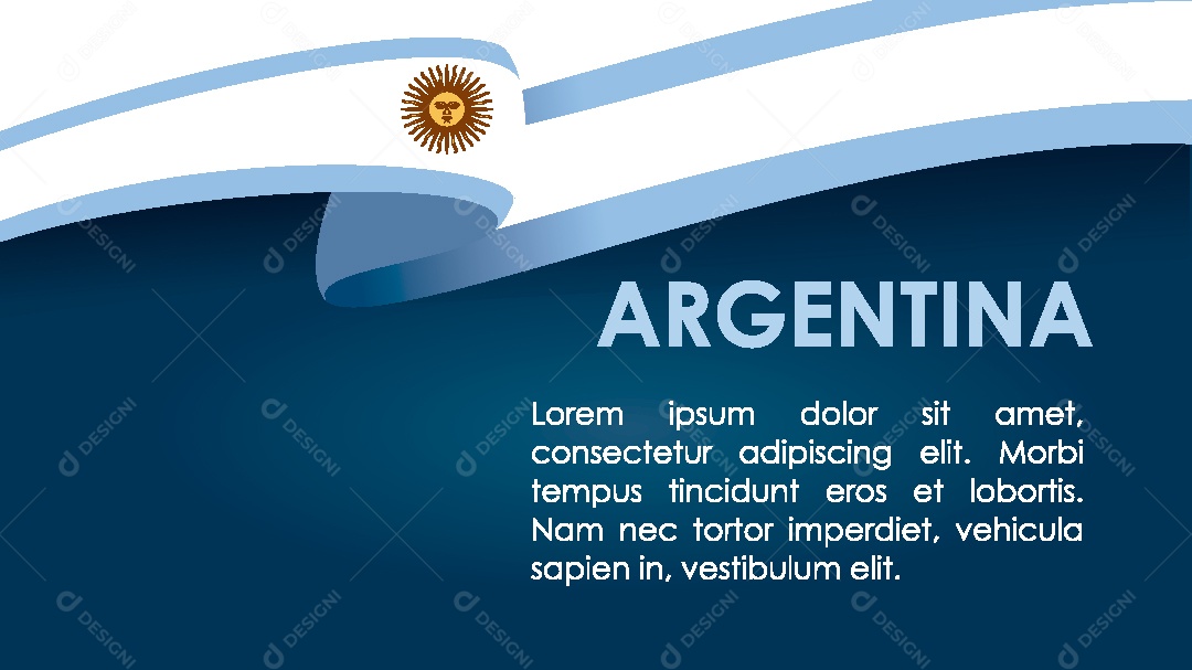 Bandeira da Argentina Ilustração Vetor EPS