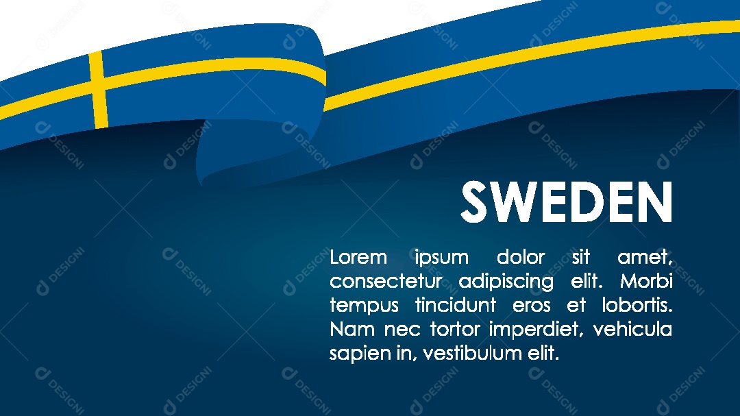 Bandeira da Suécia Ilustração Vetor EPS