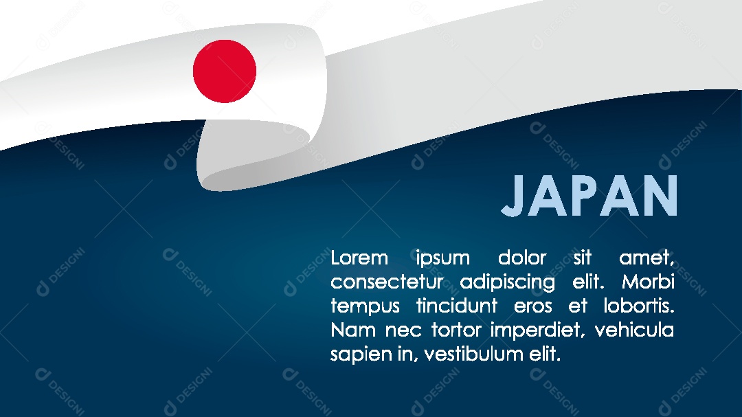 Bandeira do Japão Ilustração Vetor EPS