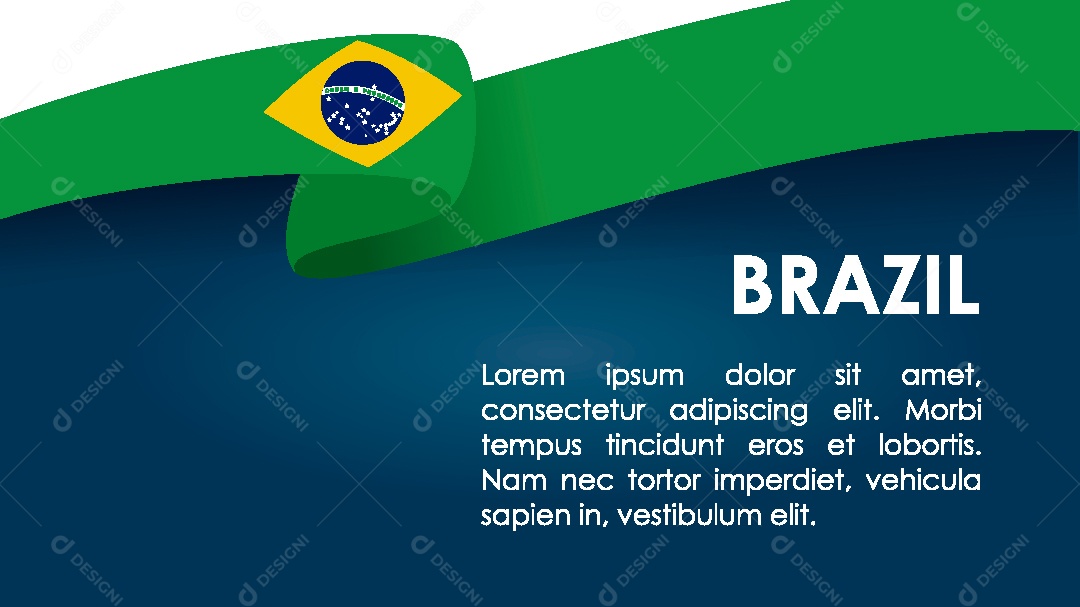 Bandeira da Brasil Ilustração Vetor EPS