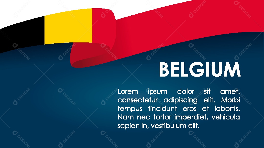 Bandeira da Bélgica Ilustração Vetor EPS