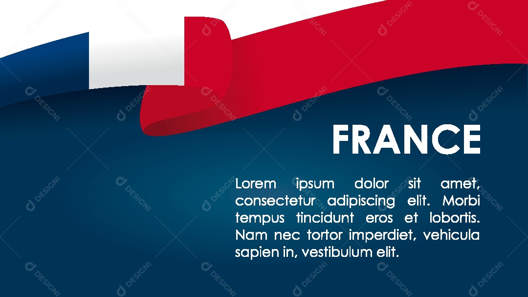 Bandeira da França Ilustração Vetor EPS