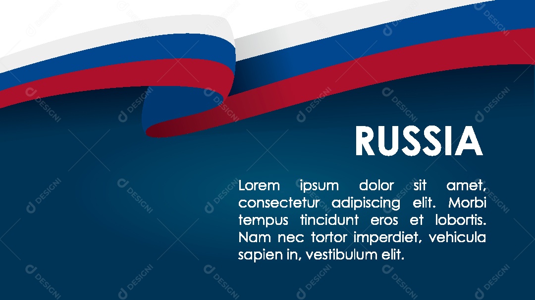 Bandeira da Rússia Ilustração Vetor EPS
