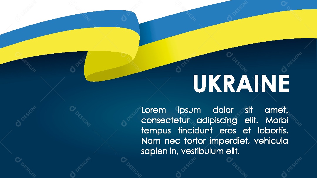 Bandeira da Ucrânia Ilustração Vetor EPS