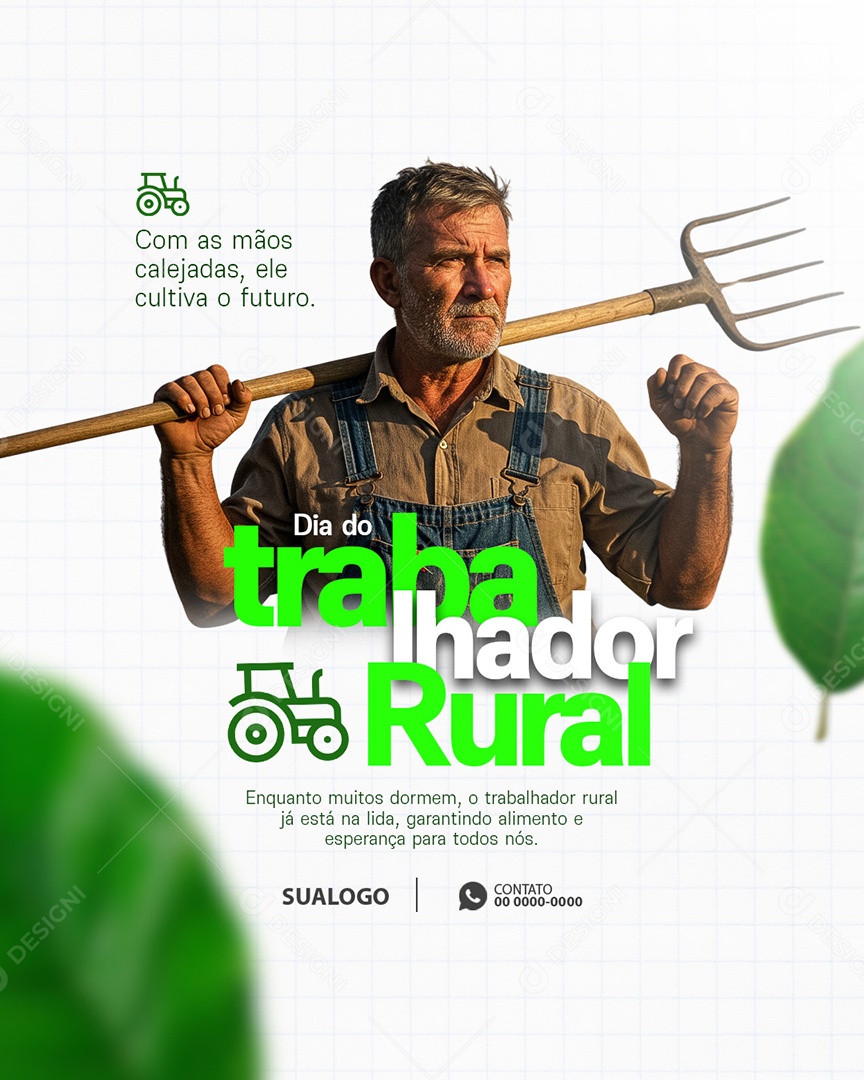 Dia do Trabalhador Rural 25 de Maio Social Media PSD Editável