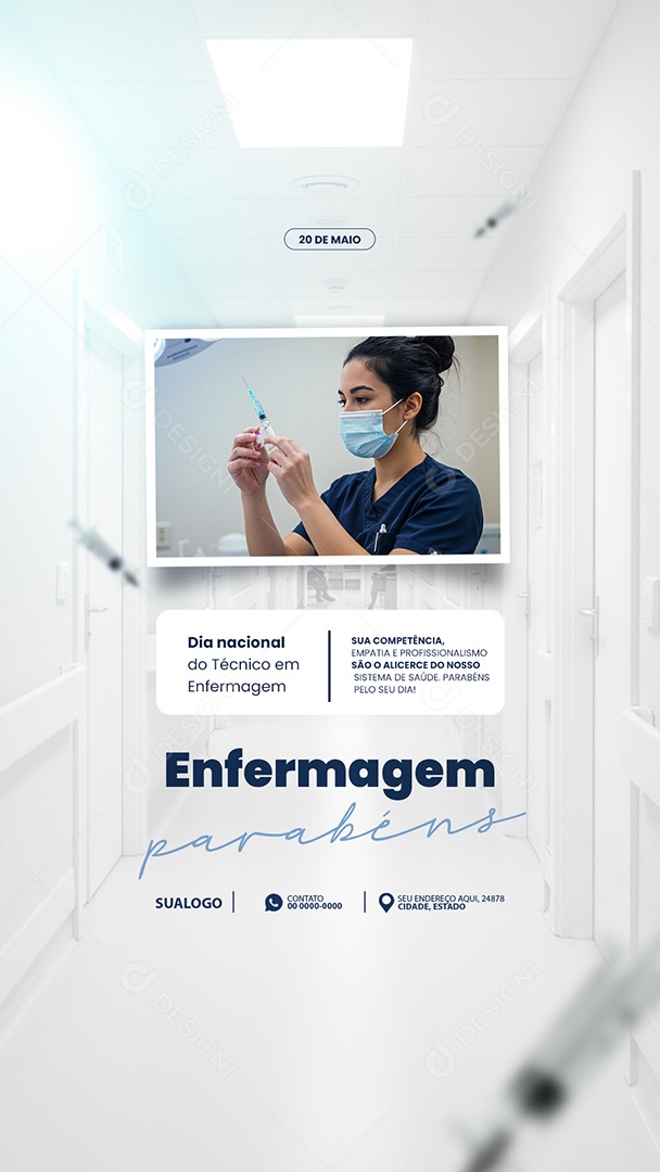 Story Dia Nacional do Técnico de Enfermagem Social Media PSD Editável