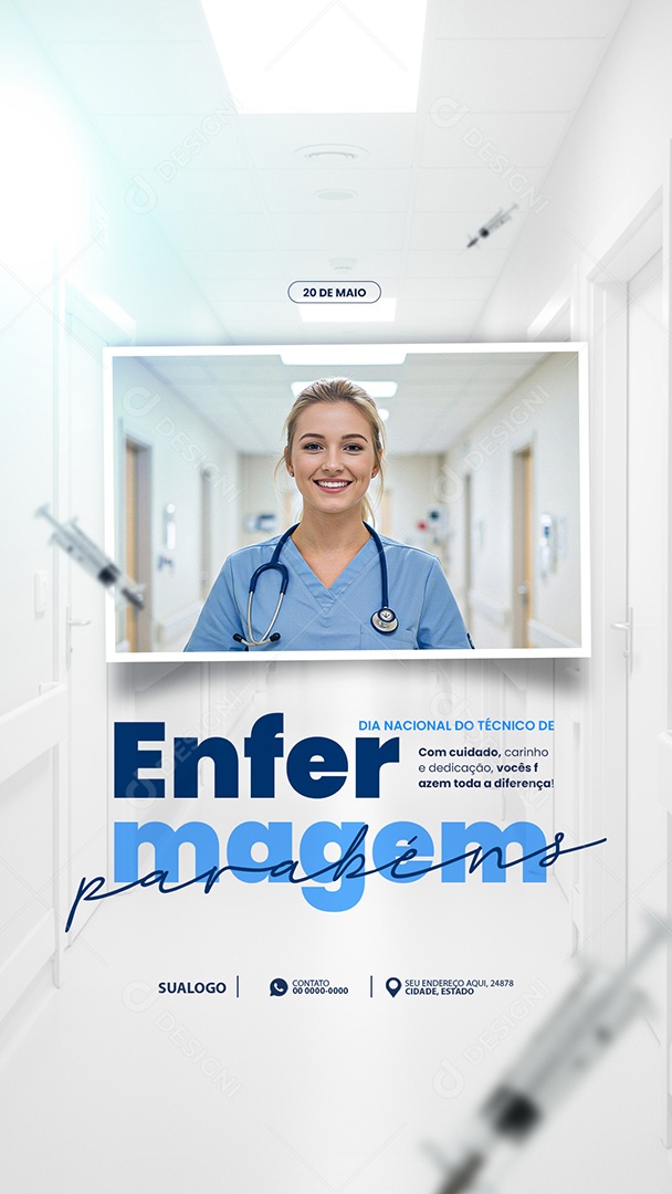 Story Dia Nacional do Técnico de Enfermagem Social Media PSD Editável