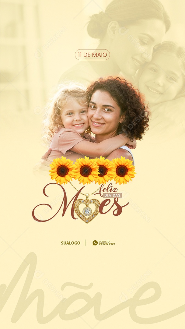 Story Feliz Dia das Mães 11 de Maio Social Media PSD Editável