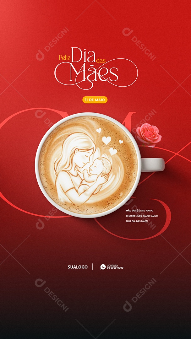 Story Feliz Dia das Mães 11 de Maio Social Media PSD Editável