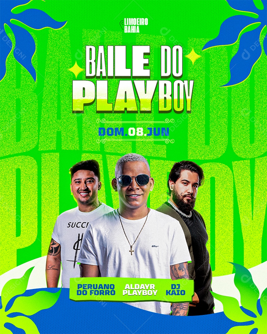 Feed Flyer Baile do Playboy Social Media PSD Editável