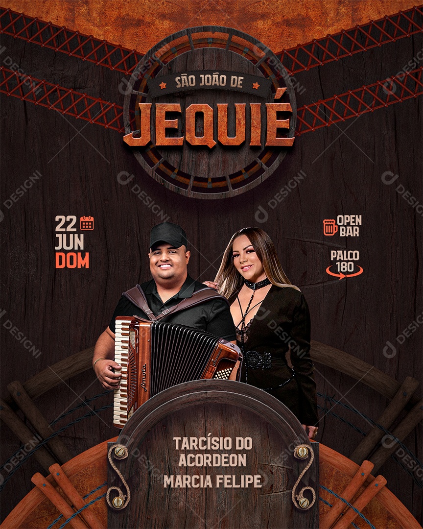 Feed Flyer São João de Jequié Social Media PSD Editável