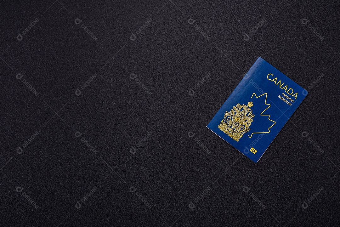 Passaporte canada em uma mesa de concreto