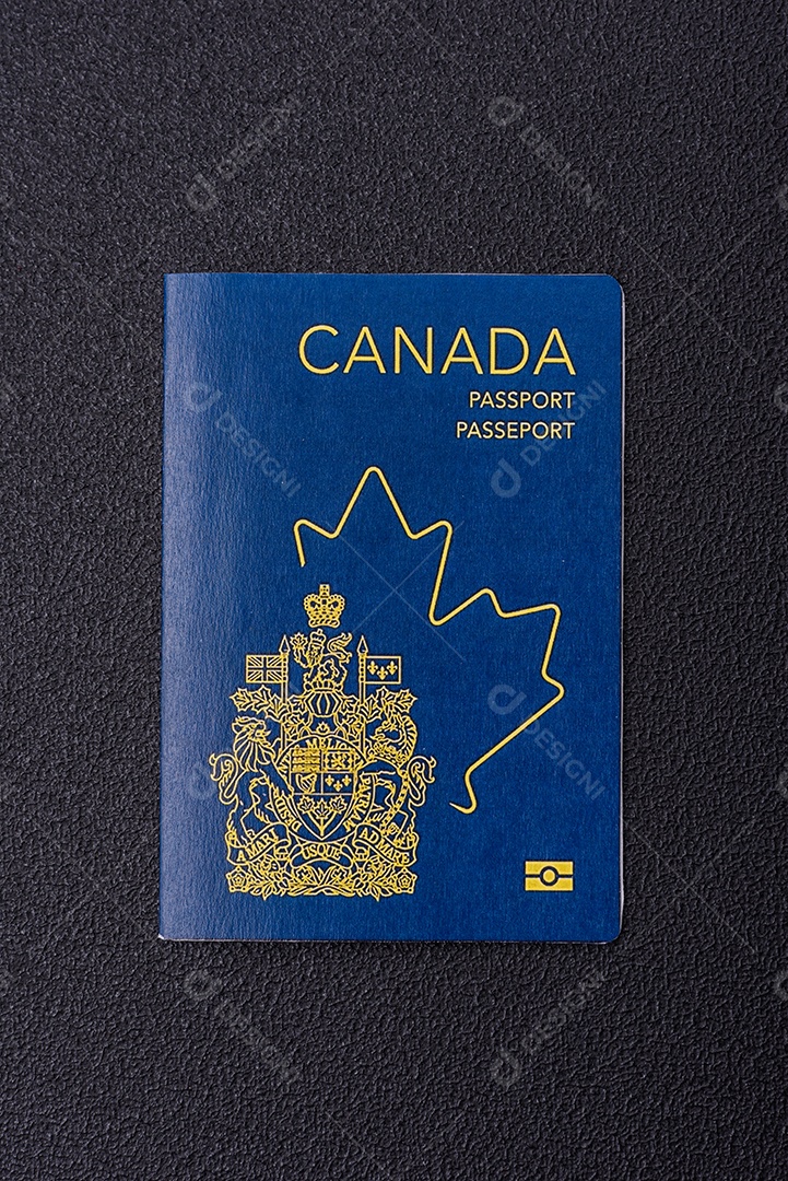 Passaporte canada em uma mesa de concreto