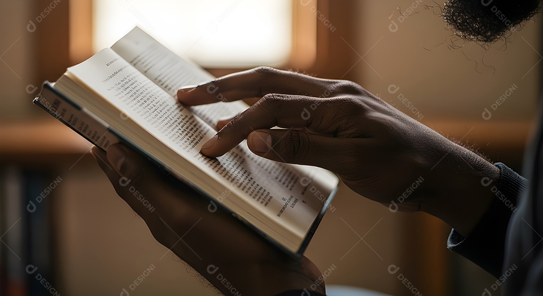 Pessoa jovem lendo livro