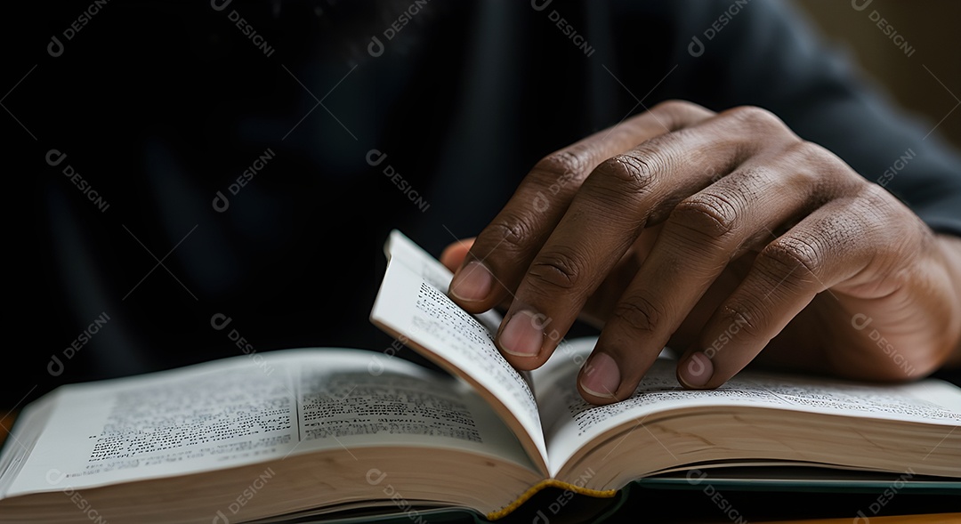 Pessoa jovem lendo livro