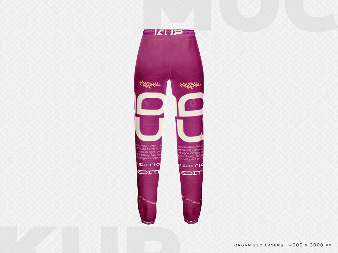 Calça Mockup PSD Editável