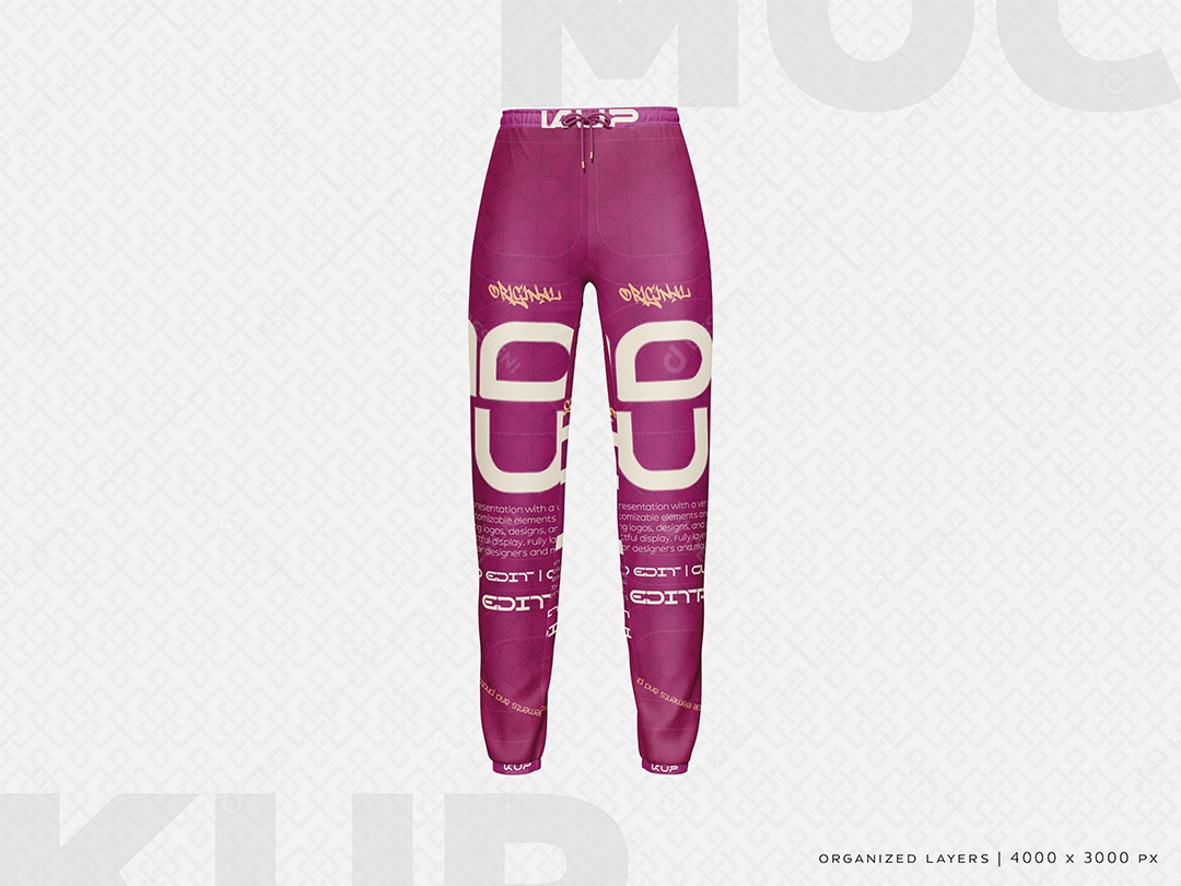 Calça Mockup PSD Editável
