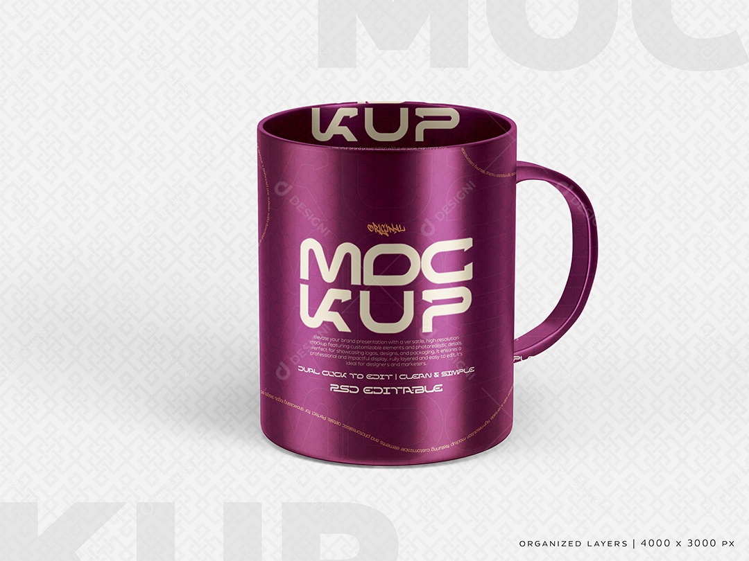 Mockup de Caneca PSD Editável