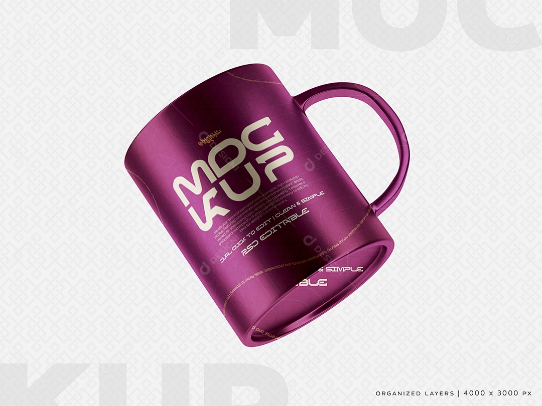 Mockup de Caneca PSD Editável