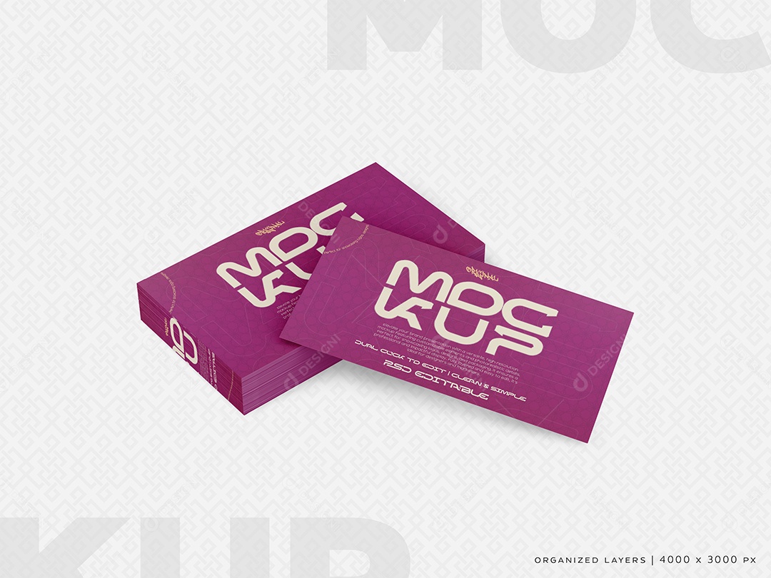 Mockup Cartões de Visita PSD Editável