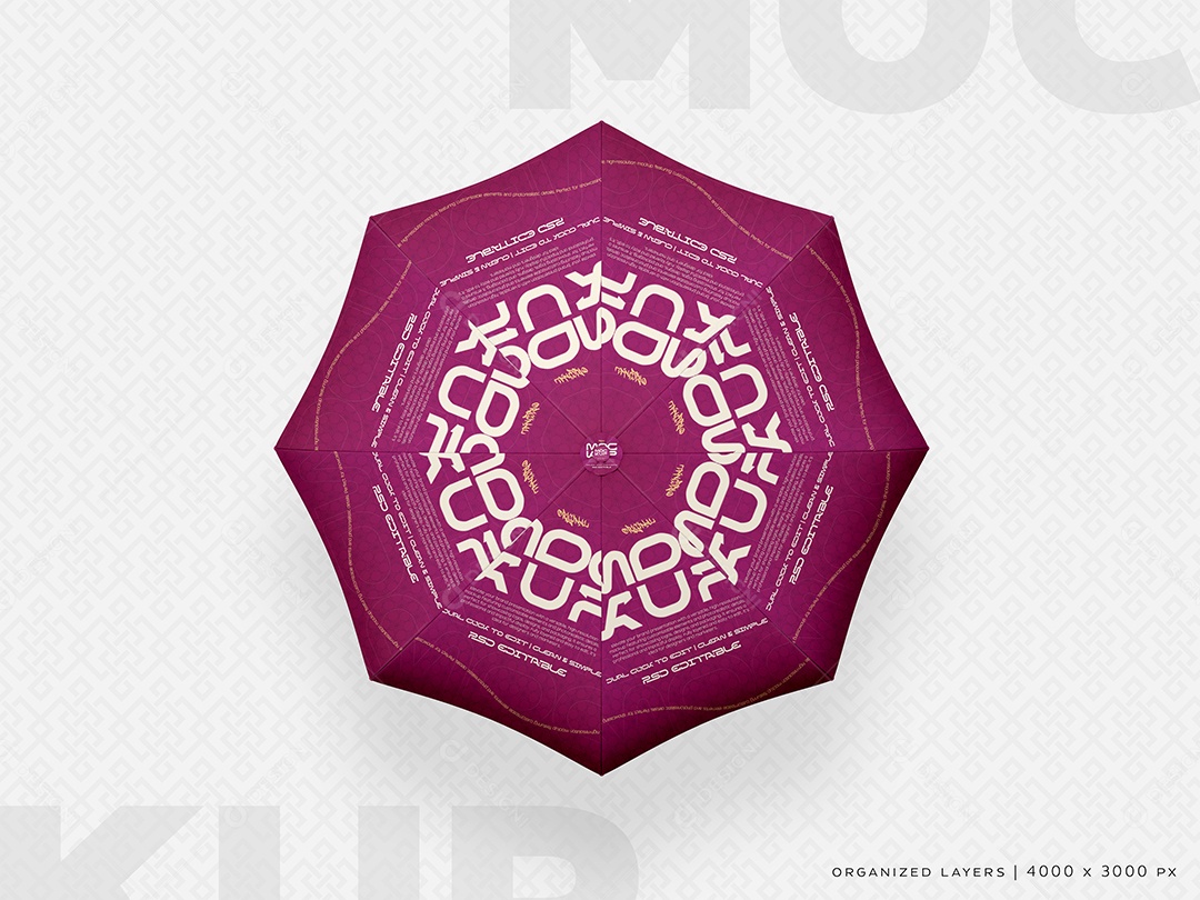 Guarda Chuva Mockup Aberto PSD