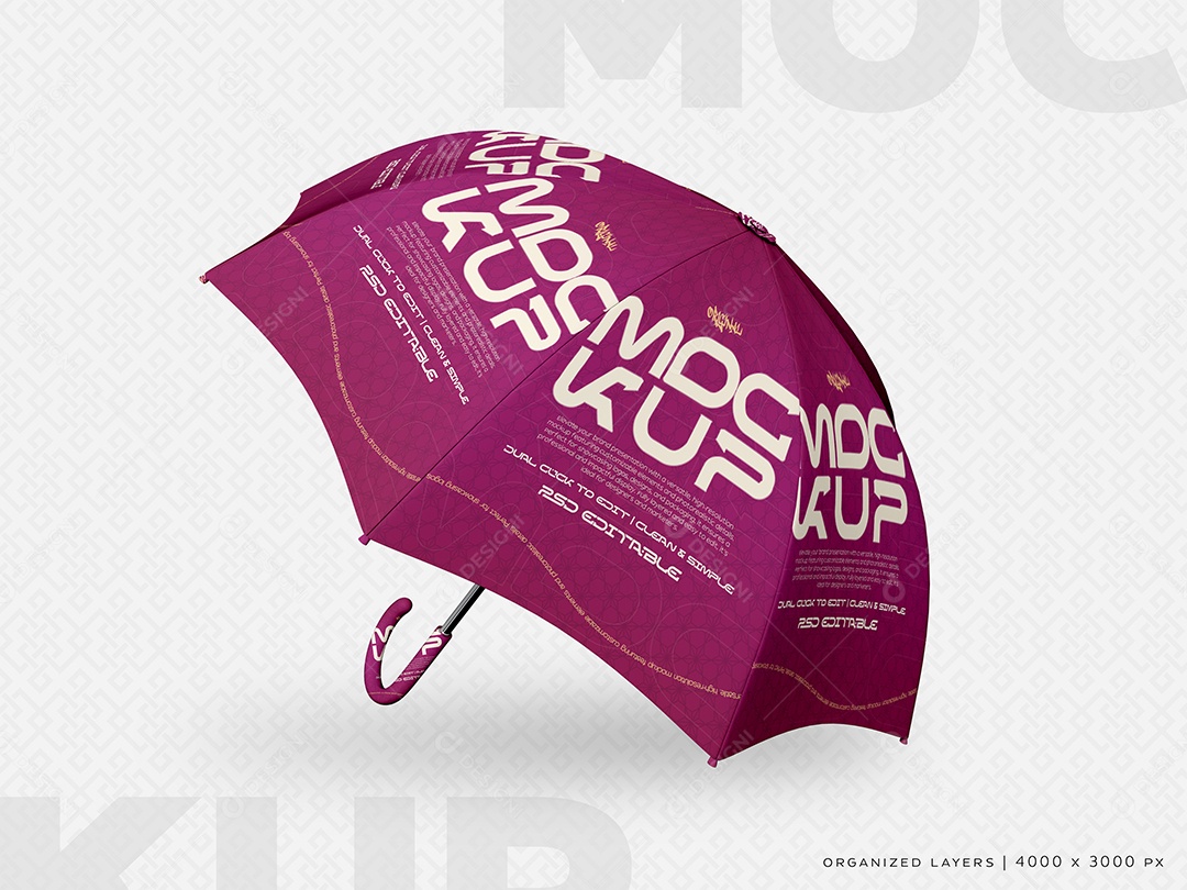 Guarda Chuva Mockup Aberto PSD
