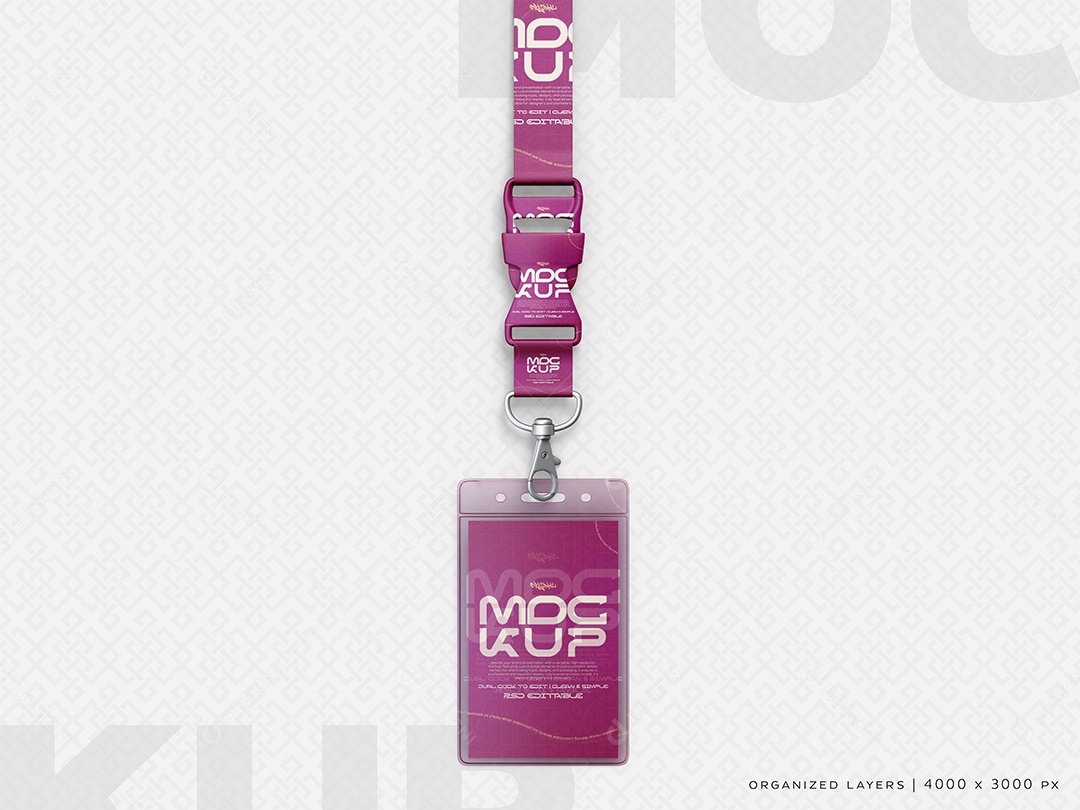 Mockup Cartão De Identificação PSD Editável