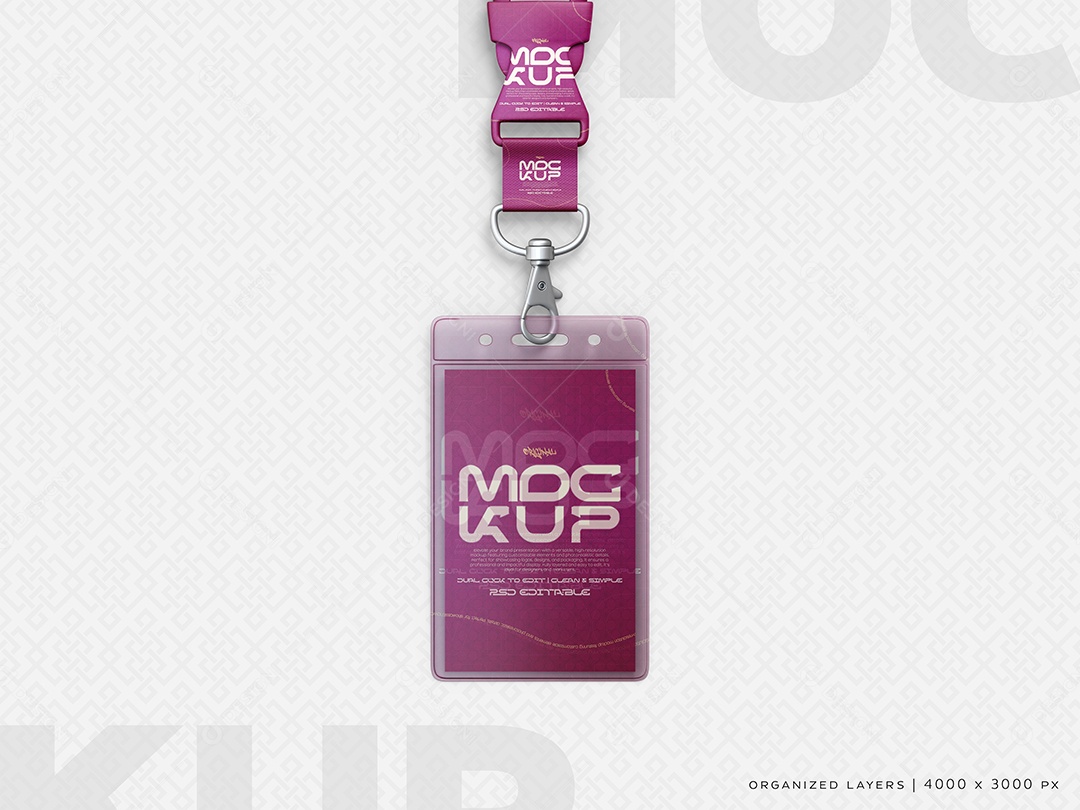 Mockup Cartão De Identificação PSD Editável