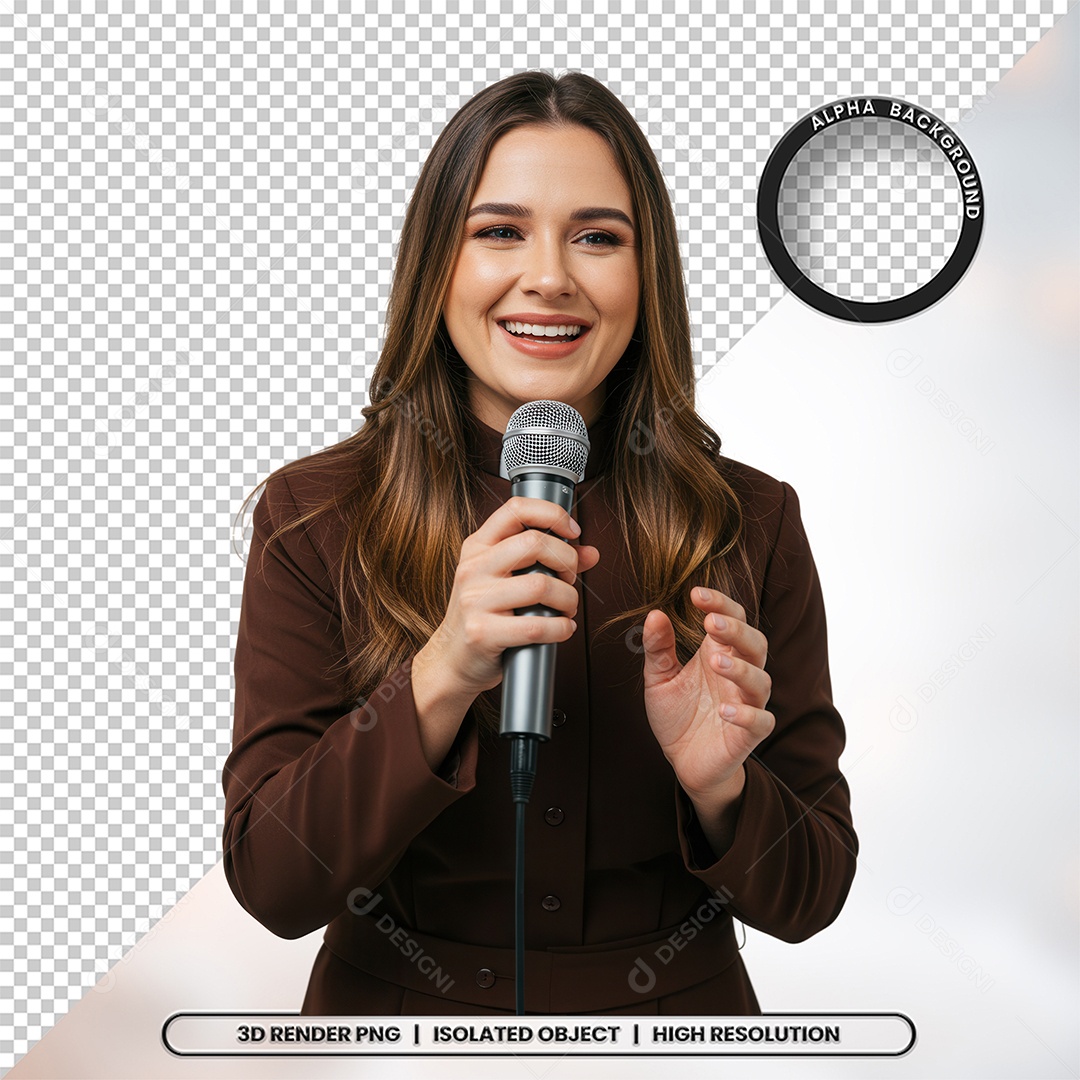 Personagem Pastora de Igreja Para Composição PSD