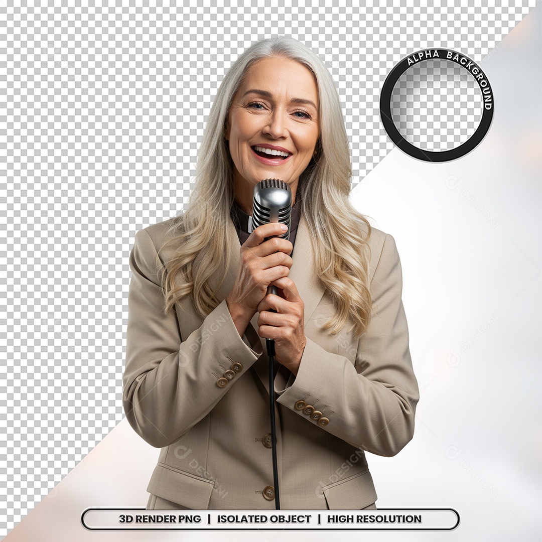 Personagem Pastora de Igreja Para Composição PSD