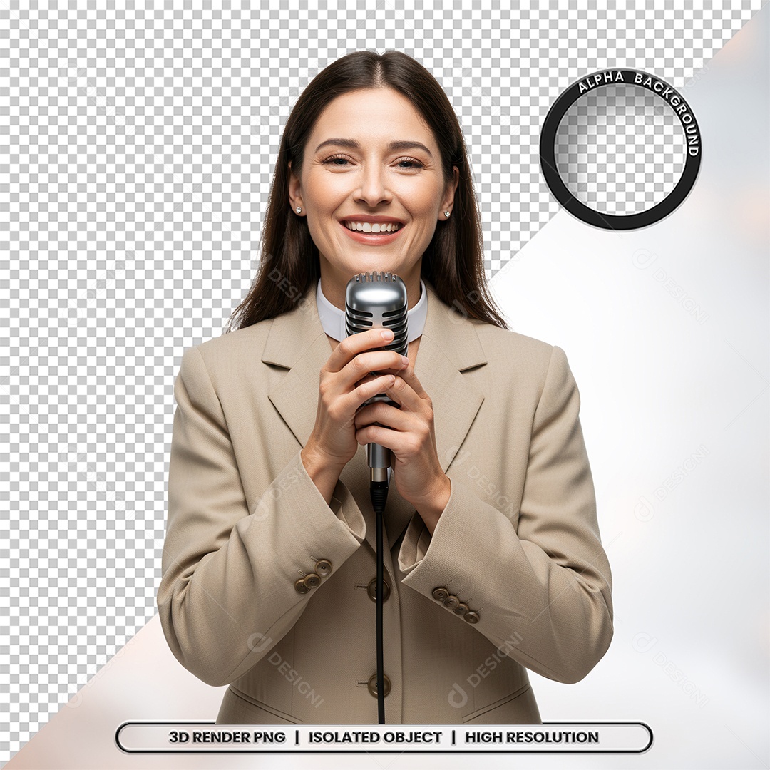 Personagem Pastora de Igreja Para Composição PSD