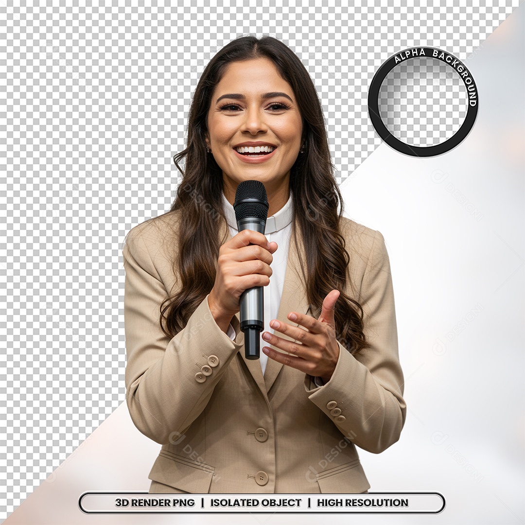 Personagem Pastora de Igreja Para Composição PSD