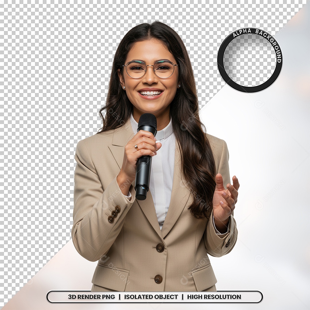 Personagem Pastora de Igreja Para Composição PSD