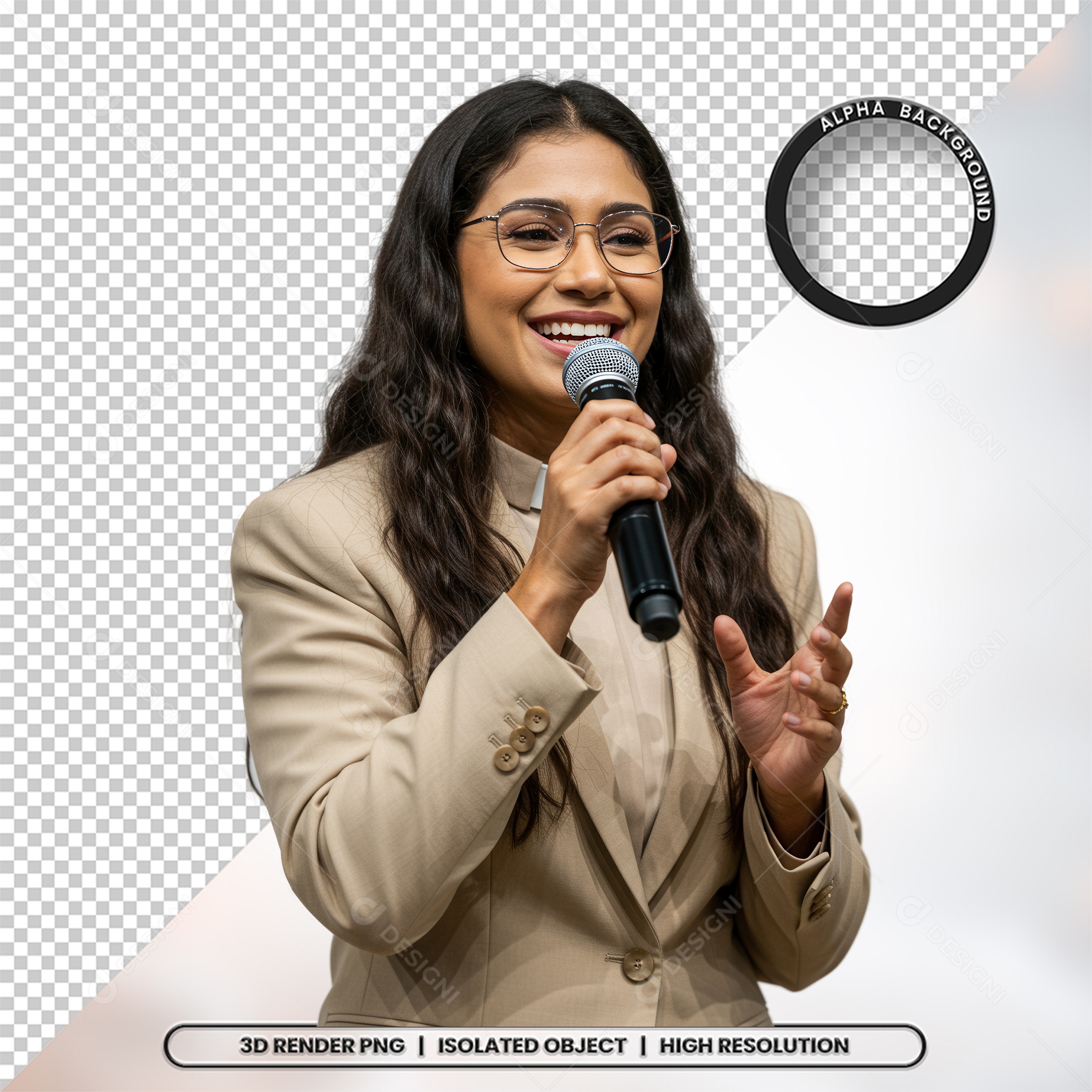 Personagem Pastora de Igreja Para Composição PSD