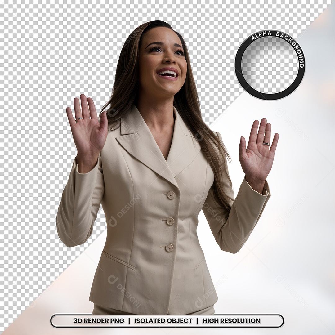 Personagem Pastora de Igreja Para Composição PSD