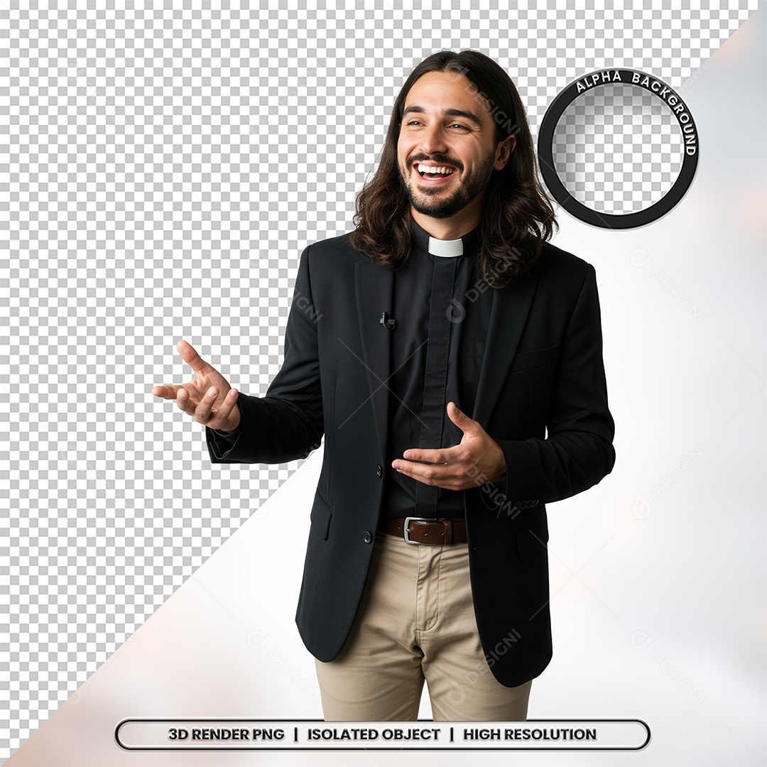 Personagem Pastora de Igreja Para Composição PSD