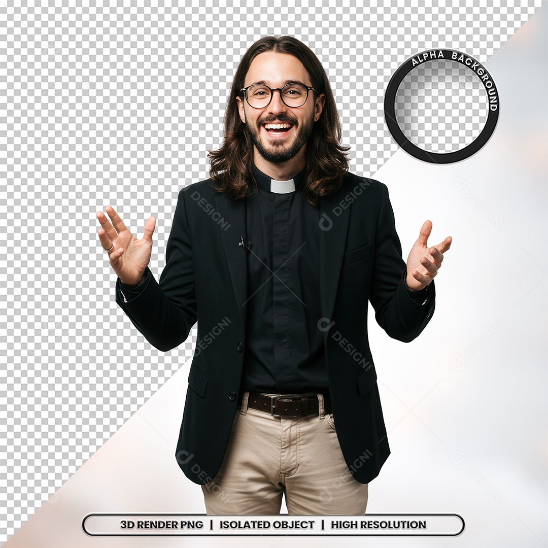 Personagem Pastora de Igreja Para Composição PSD