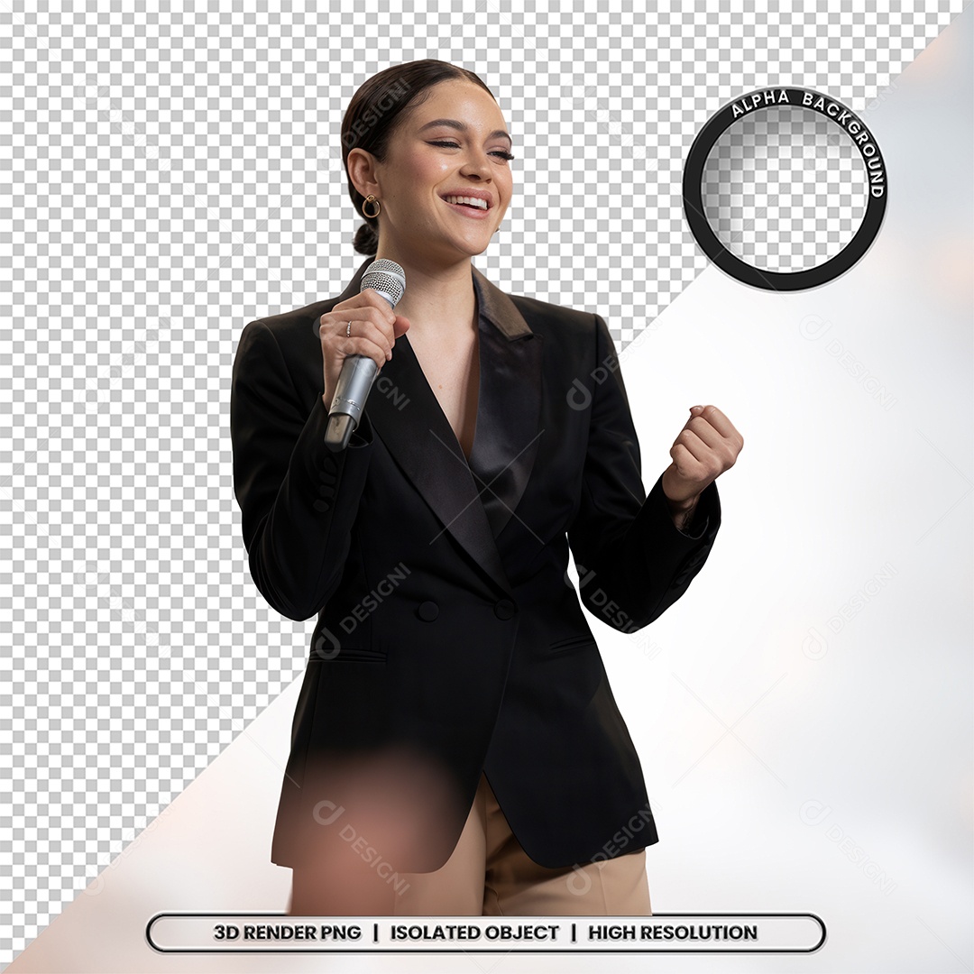 Personagem Pastora de Igreja Para Composição PSD