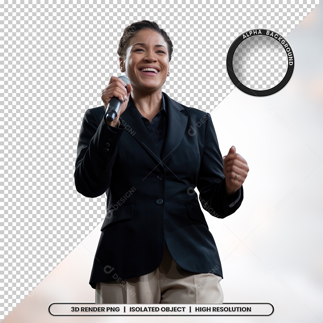 Personagem Pastora de Igreja Para Composição PSD