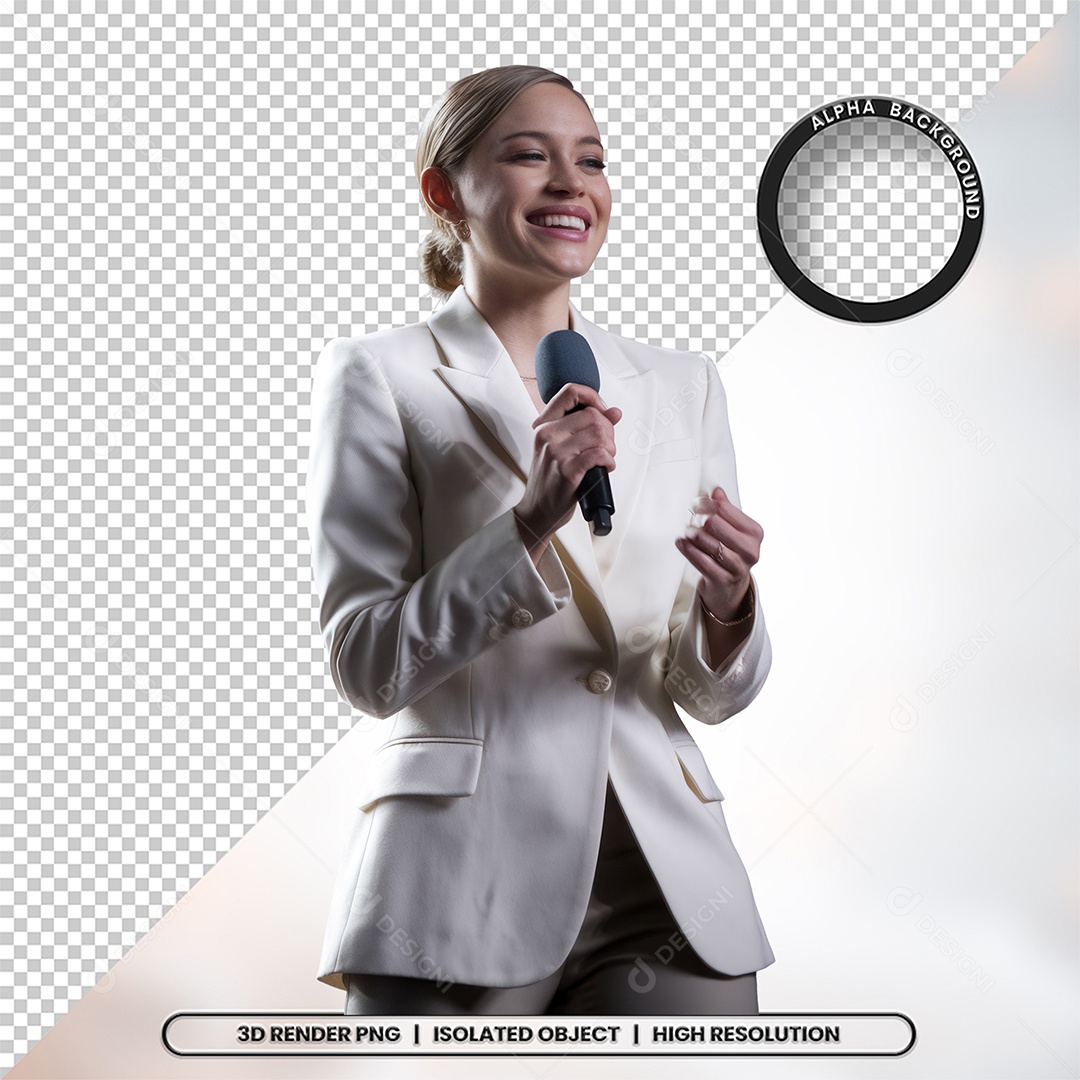 Personagem Pastora de Igreja Para Composição PSD