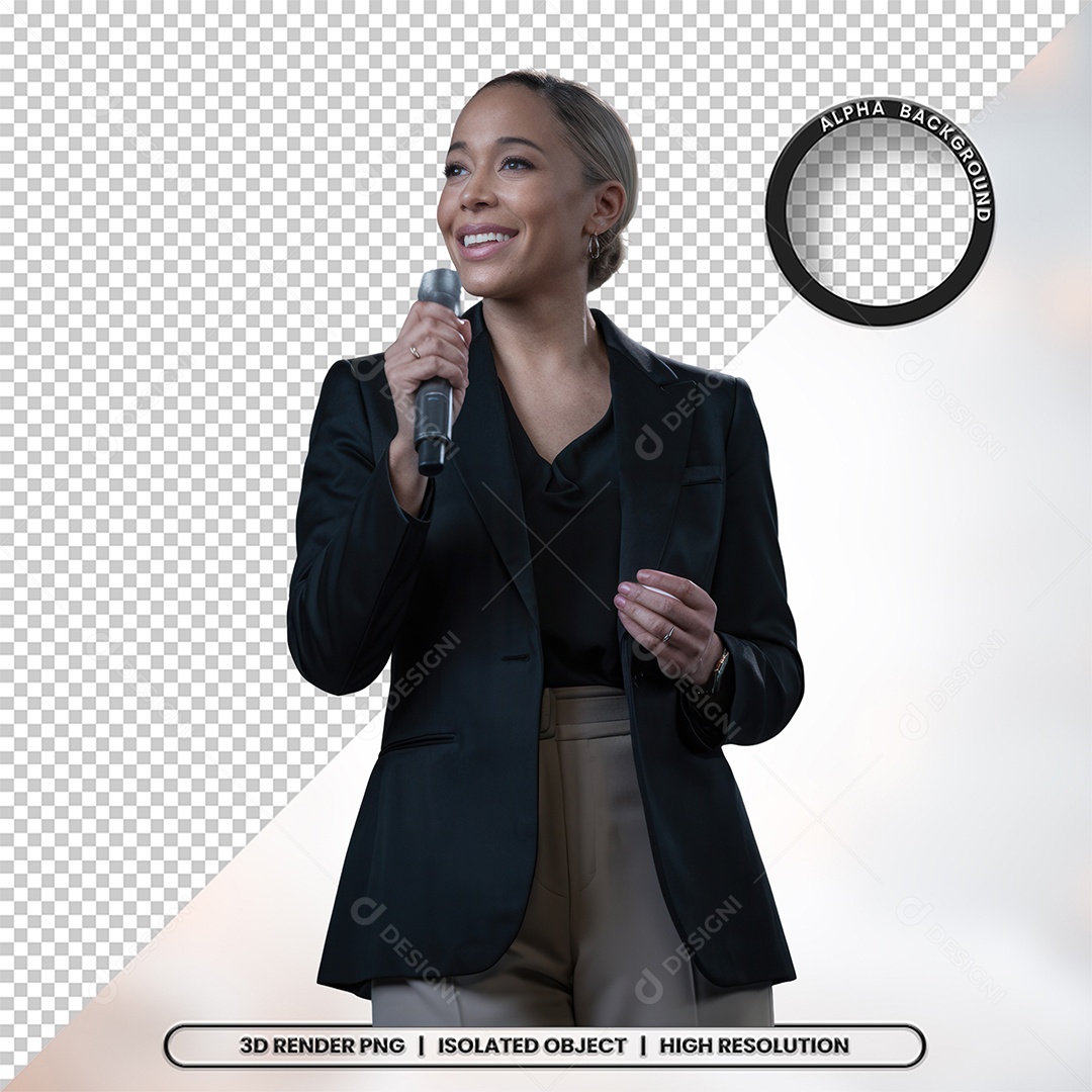 Personagem Pastora de Igreja Para Composição PSD